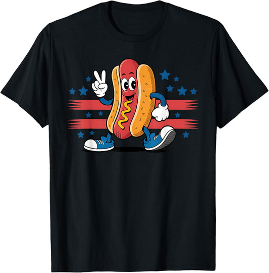 Funny 4Th Of July Patriotic Hotdog Fourth Of July Usa Flag