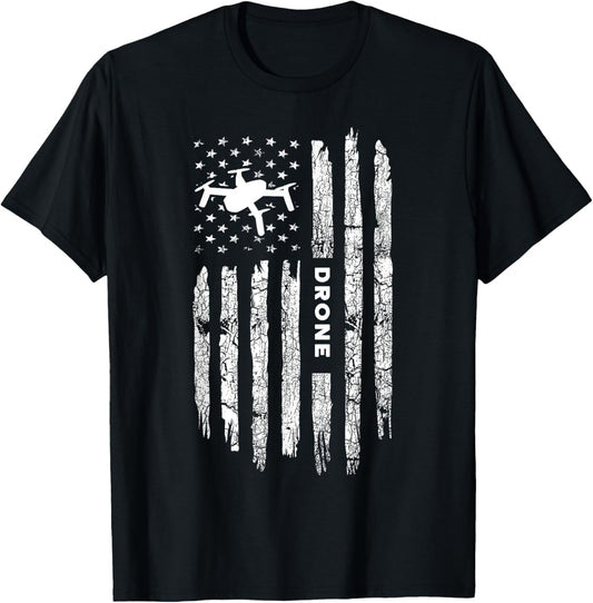 American Flag Drone Clothing Drone Pilot Vintage Drone