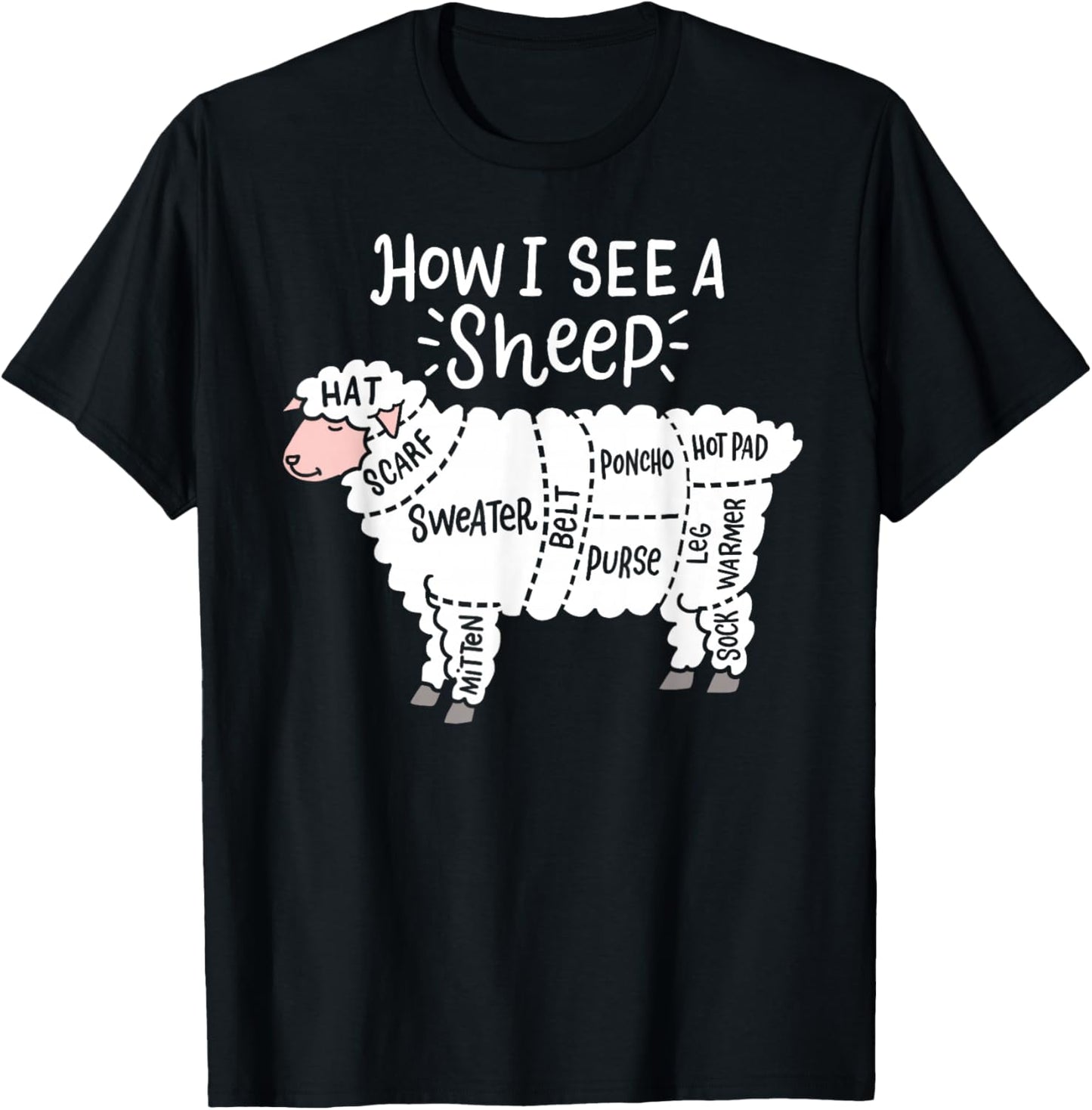 How I See A Sheep Cute Yarn Wool Sheep Knitter Knitting