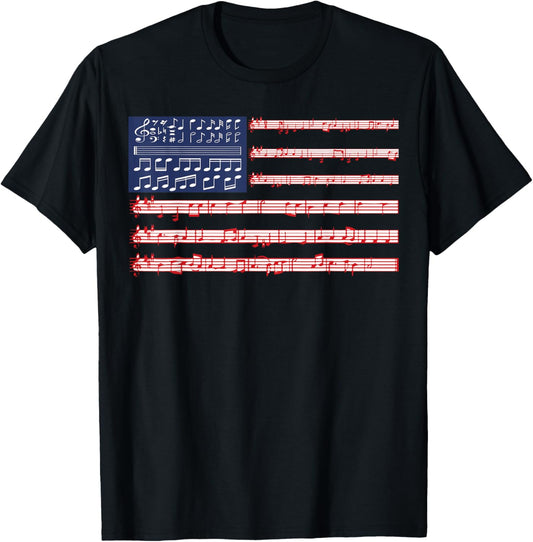4Th Of July National Anthem Music Note Usa Flag Kids Adults
