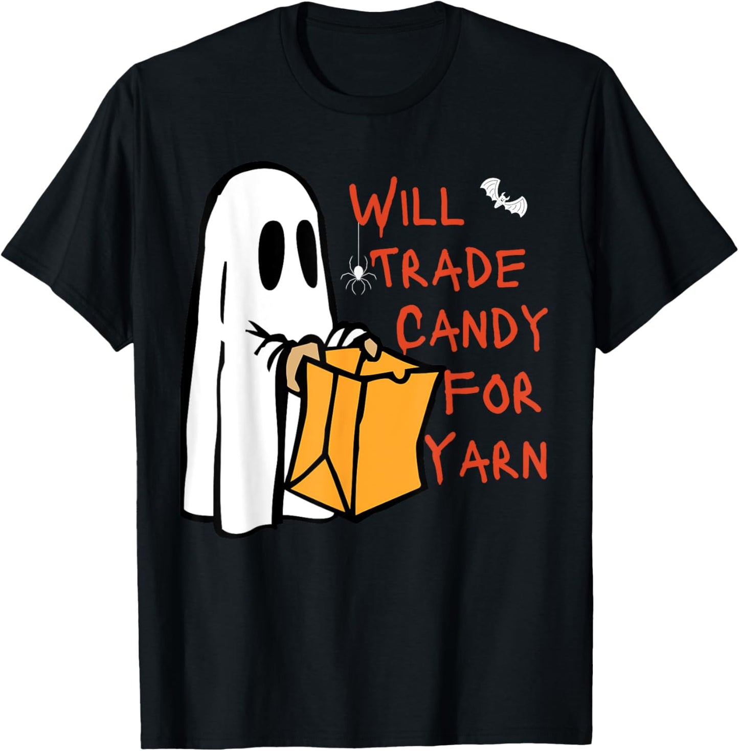Ghost will trade candy for yarn halloween knitting Crochet