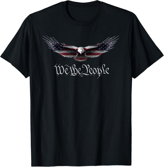 American Patriot Freedom Eagle Usa Flag T Shirt