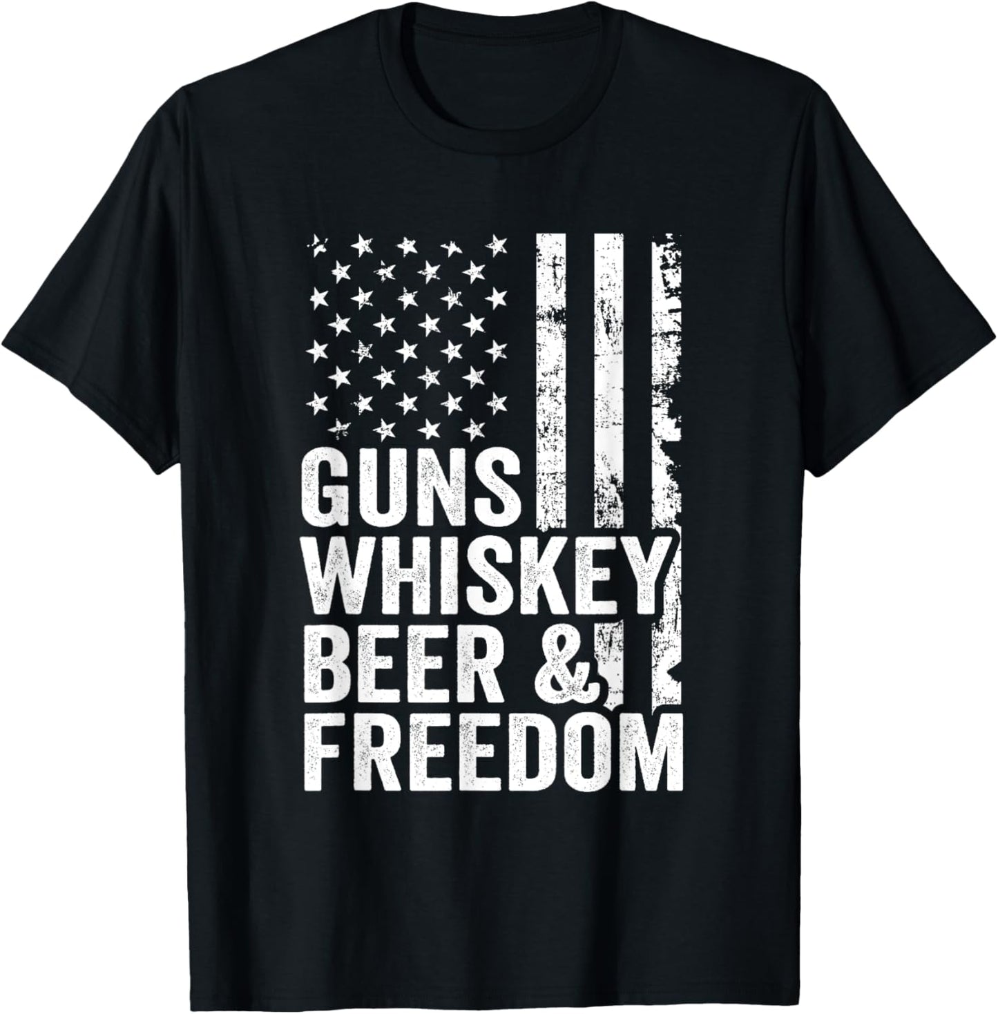 Guns Whisky Beer Freedom Pro Guns Drinking Flag Funny Gun