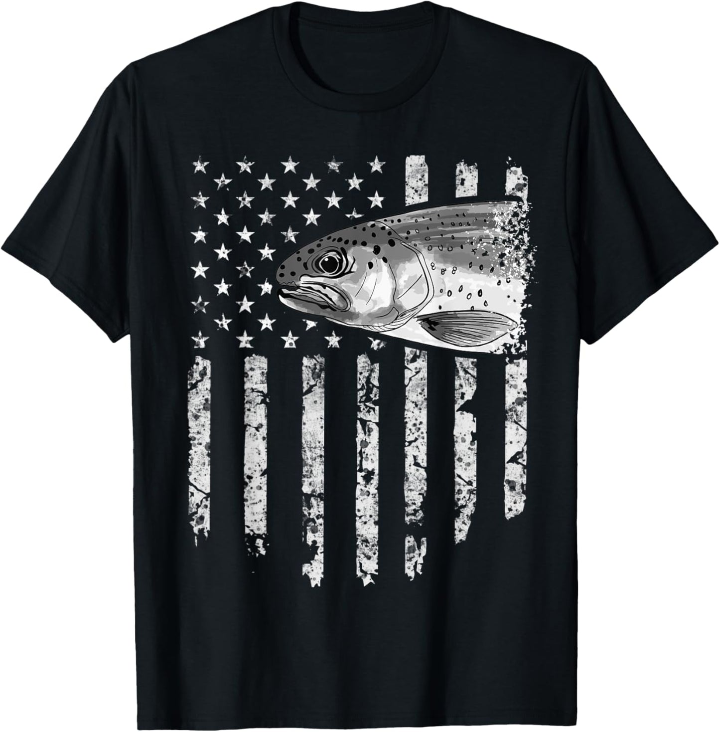 American Flag Rainbow Trout Fly Fishing Vintage