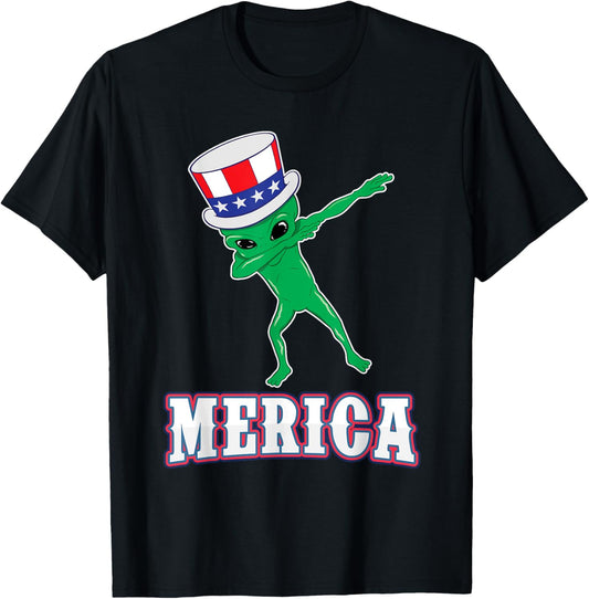 Dabbing Alien Dab For Freedom Usa Merica 4Th Th Of July