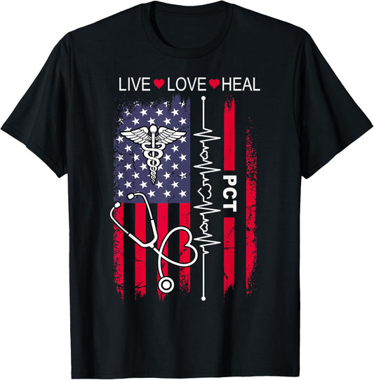 American Flag Pct Day Pct Week Gift Shirt For Men Women