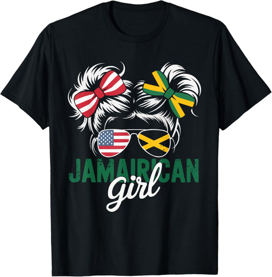 Half American Half Jamaican Usa Flag Jamaica America