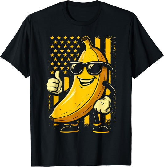 Graphic Bananas Proud Name Retro American Flag Bananas Lover
