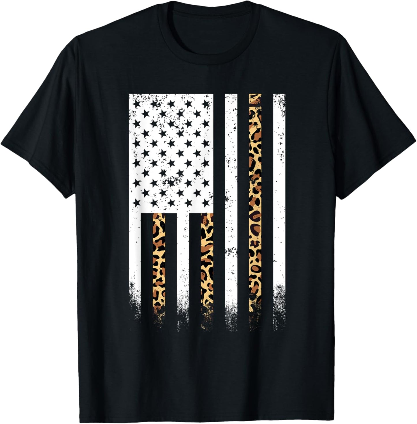 Leopard American Flag Patriotic 4Th Of July Leopard Print