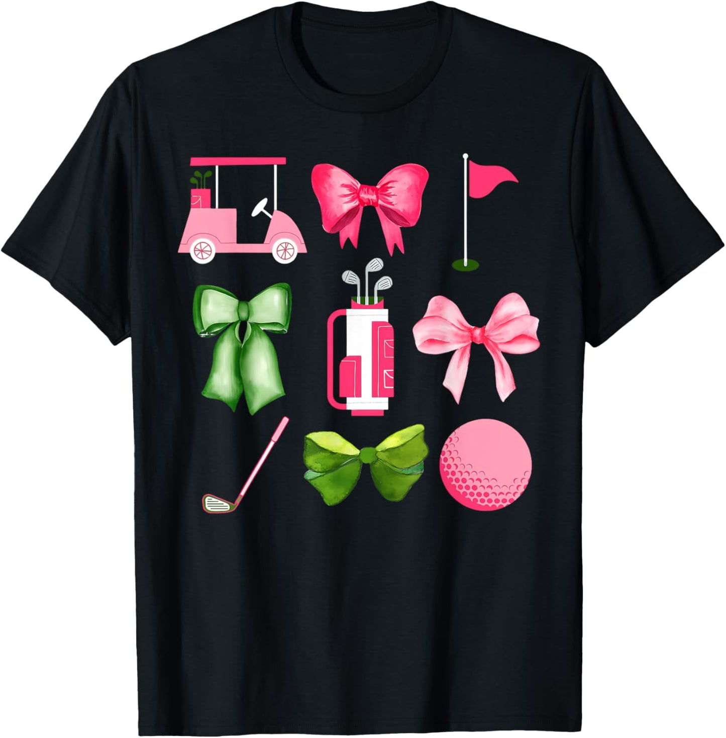 Coquette Bow Golf Cart Game Day Golfing Golfer Golf Lover