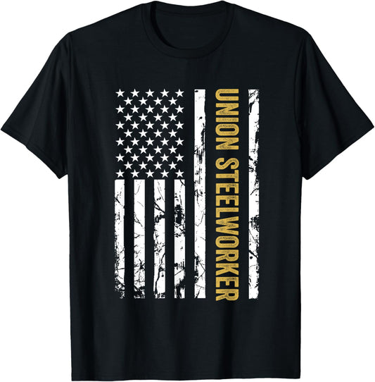 Union Steelworker Usa American Flag Pro Union Workers Rights