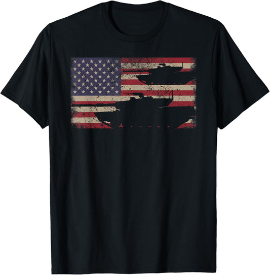 M1 Abrams Battle Tank Usa American Flag