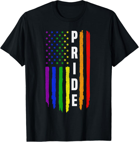 Usa Flag Rainbow 4Th Of July Lgbtq Gay Pride Month Lgbt