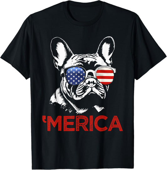 Merica French Bulldog American Flag 4Th Of July Frenchie
