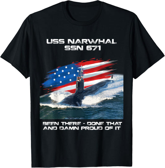 Uss Narwhal Ssn 671 American Flag Submarine Veteran Xmas