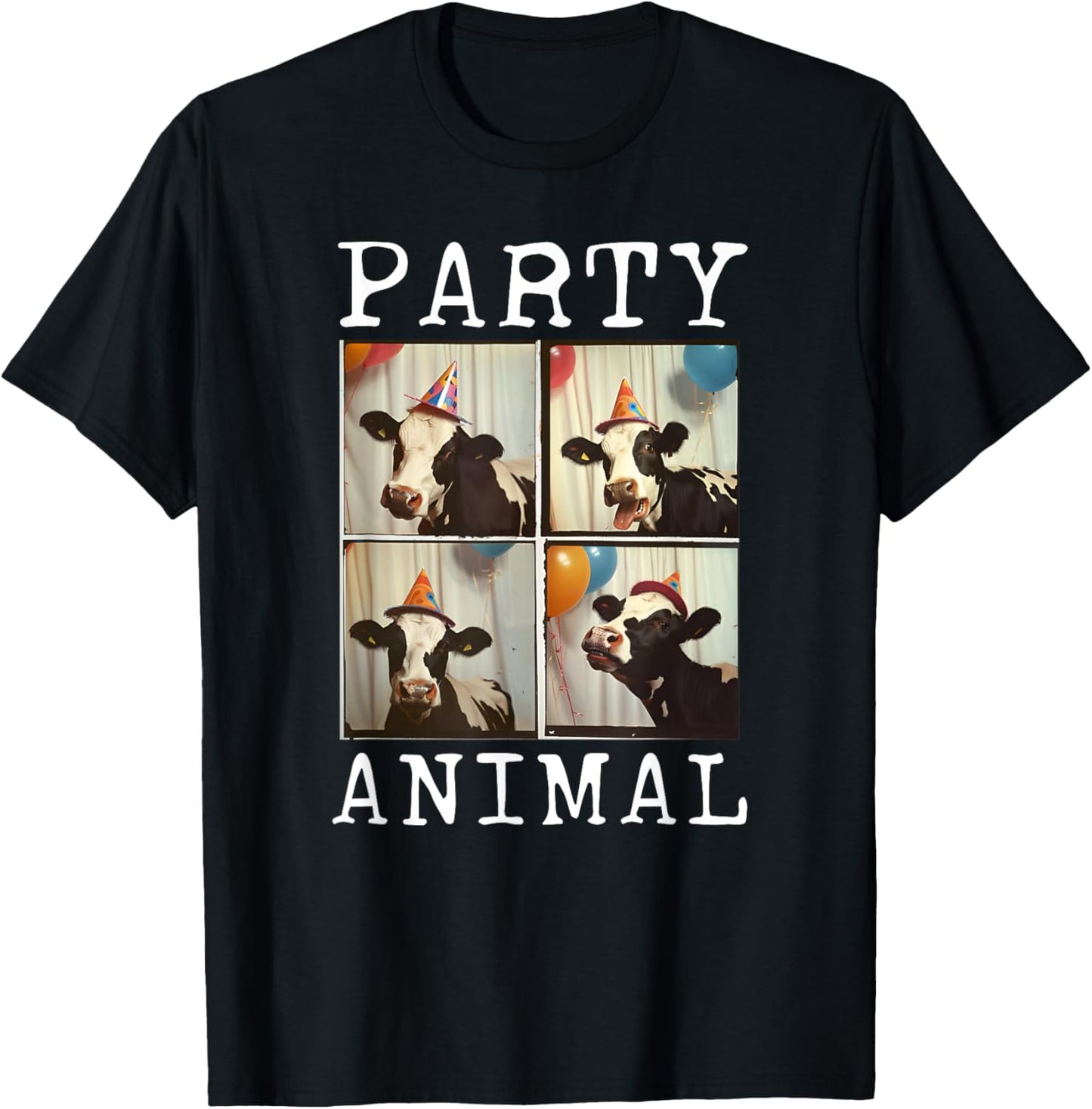Cow Face Colorful Farm Animal Party Hat Funny Cow