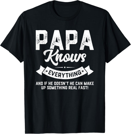 Papa Knows Everything 60th Gift Funny Father's Day