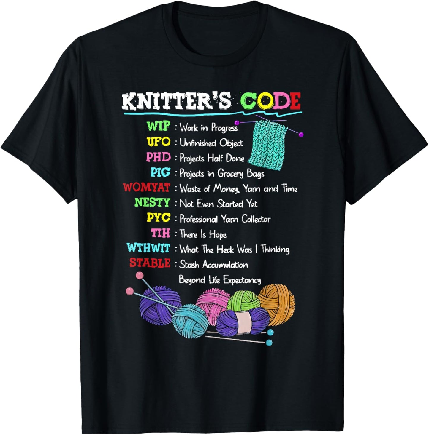 Knitter's Code Knitting Crocheting Sewer Sewing Yan Lover