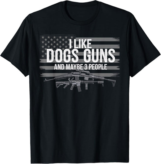 Dog Lover Gun Lover American Flag Design