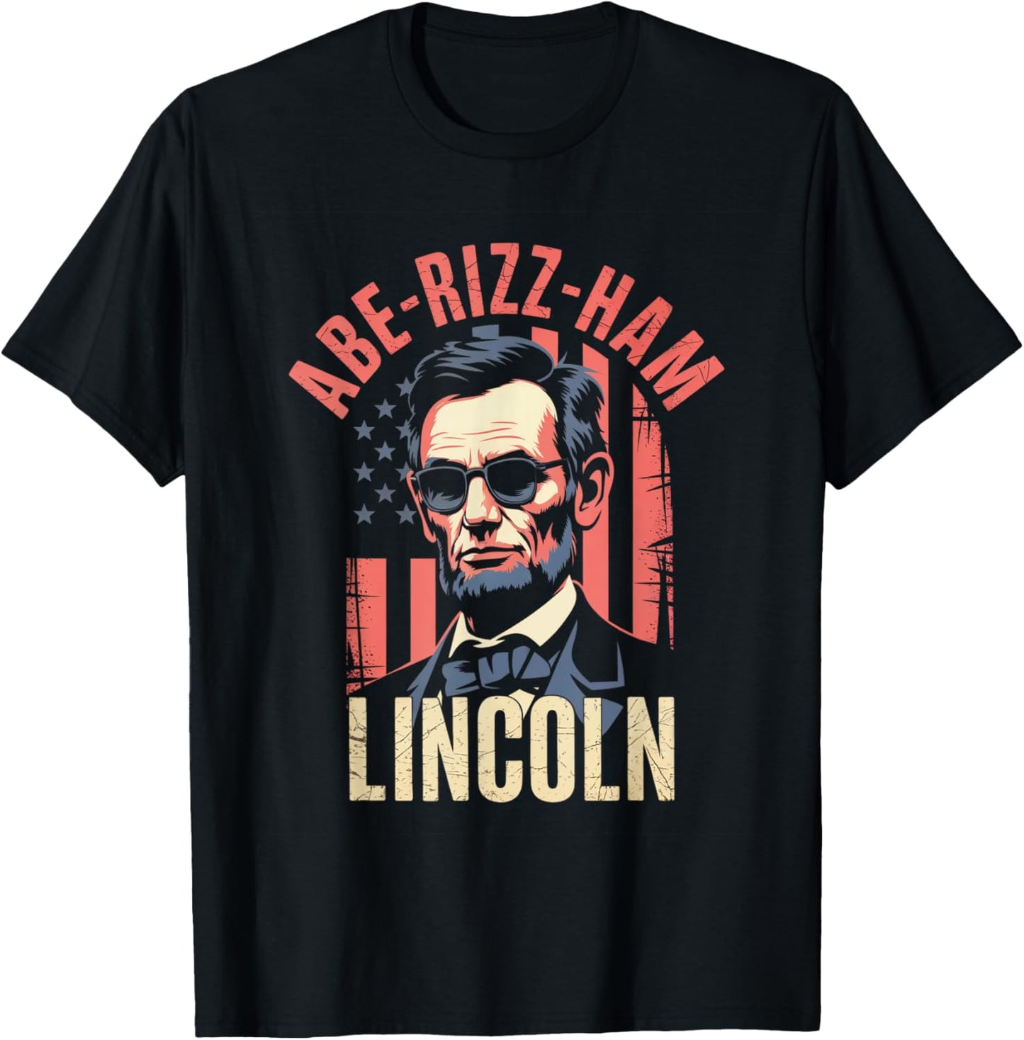 Abe Rizz Ham Lincoln 4Th Of July Patriotic Usa Flag Fun