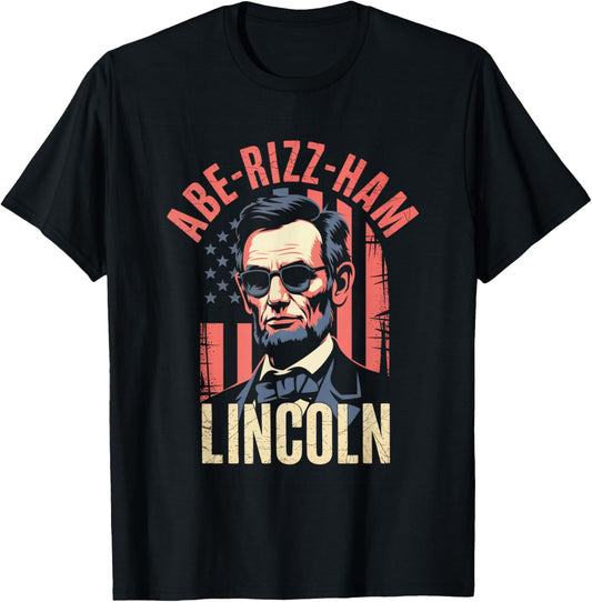 Abe Rizz Ham Lincoln 4Th Of July Patriotic Usa Flag Fun