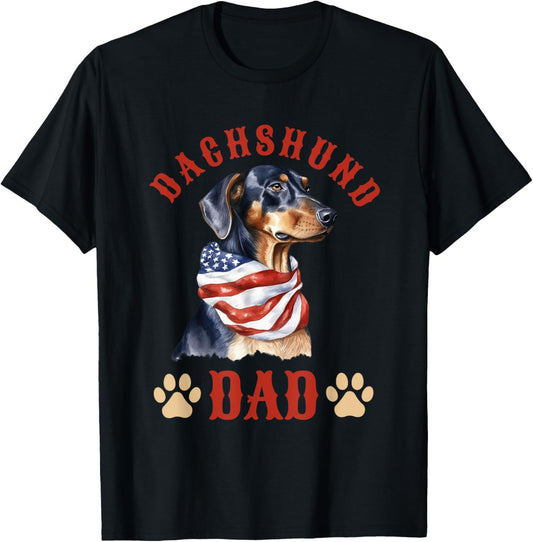 Dachshund Dad Dog Fathers Day 4Th Of July