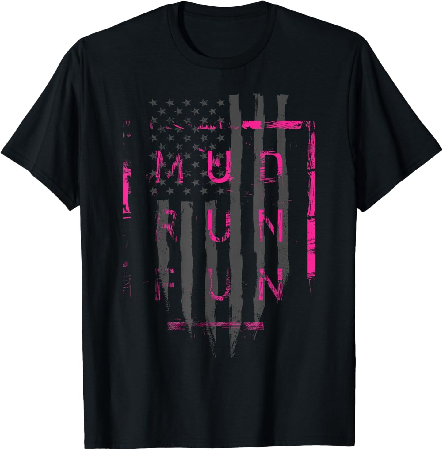 Mud Run Fun Usa Flag Pink Mudder Trail Running And Mudding