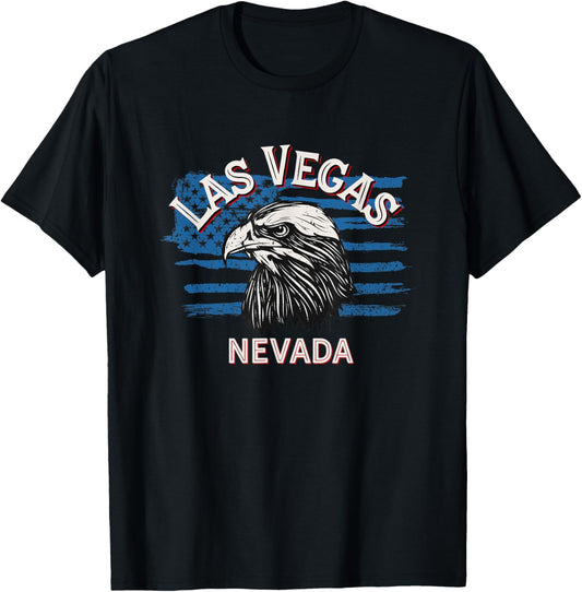 Retro Eagle Usa Flag Nevada Vintage Las Vegas