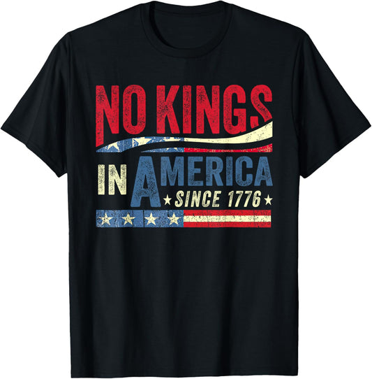 No Kings In America Since 1776 Usa Flag Vintage