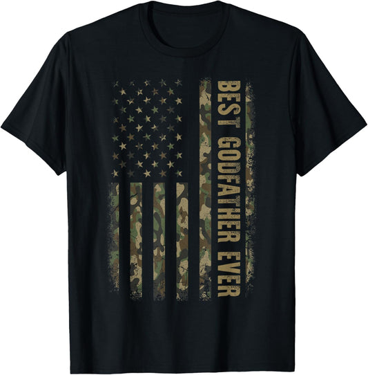 Best Godfather Ever Camouflage American Flag Fathers Day
