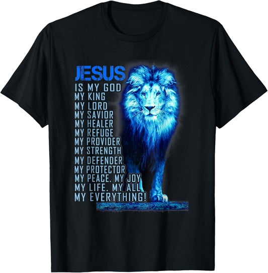Lion Christian Jesus Is My God King, Lord, and Savior