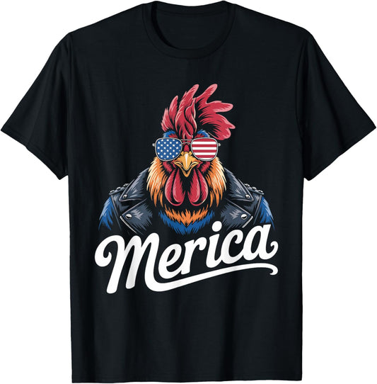 Merica Chicken Lover Sunglasses Usa Flag 4Th Of July Rooster