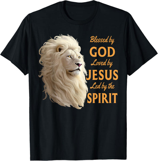 Blessed By God   Loved By Jesus Christian Lion