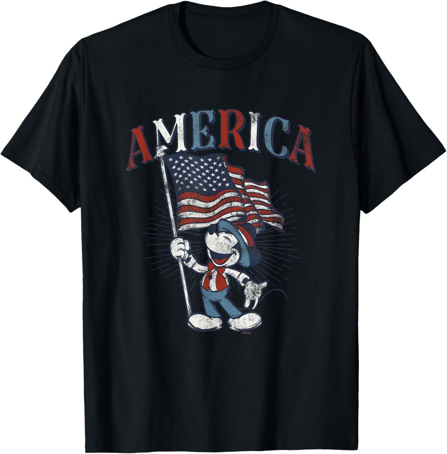 Disney Mickey Mouse With American Flag Usa Fourth Of July