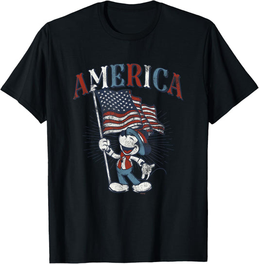 Disney Mickey Mouse With American Flag Usa Fourth Of July