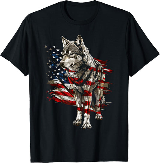 Wolf Outfit Patriotic Wolves 4Th Of July Usa American Flag
