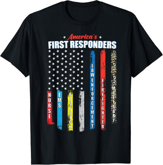 Americas First Responders Patriotic Emergency Personnel Usa