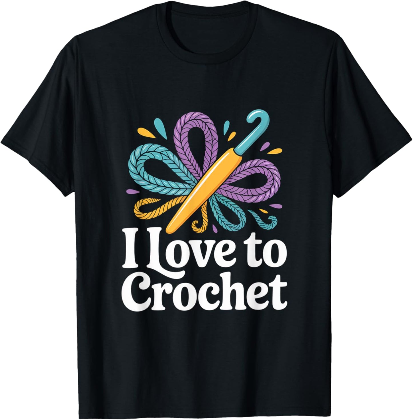 I Love To Crochet Yarn Hook Design