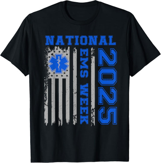 National Ems Week 2025 Usa Flag Emergency Medical Services