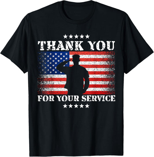 Thank You For Your Service Usa Flag Veterans Memorial Day