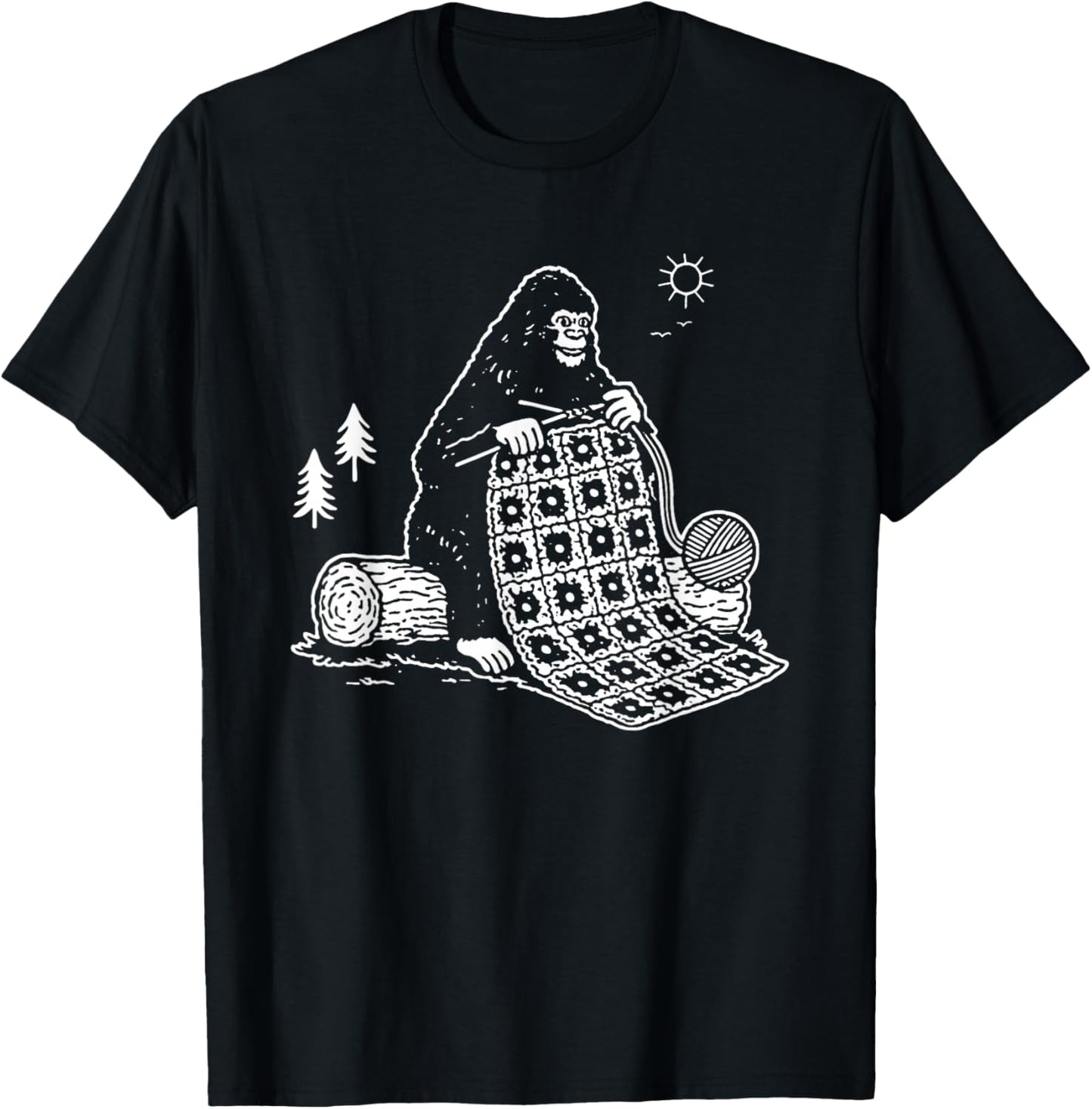 Funny Bigfoot Crocheting Blanket Sasquatch Yarn Knitting