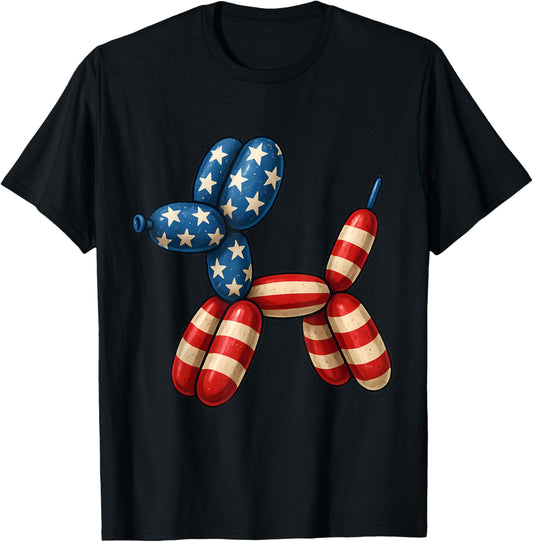 Patriotic Balloon Dog 4Th Of July American Flag Usa
