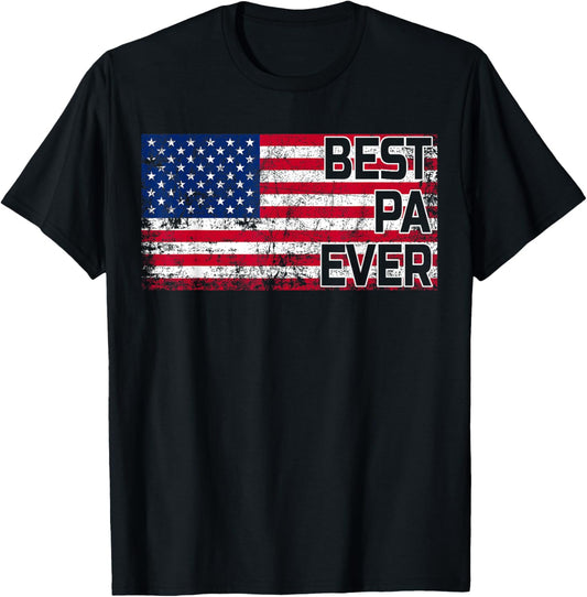 Best Pa Ever American Flag Fathers Day Christmas Xmas