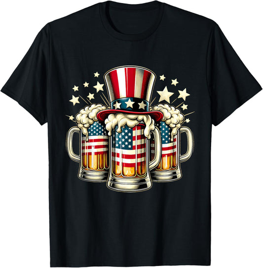 Beer American Flag Usa 4Th Of July Party Drinking Men Women