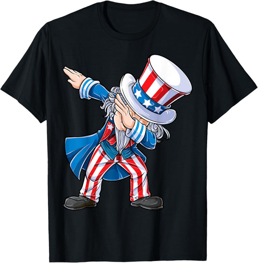 Dabbing Uncle Sam 4Th Of July Kids Boys Men Funny Dab Dance