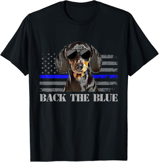 Dachshund Thin Blue Line American Flag Police Dog