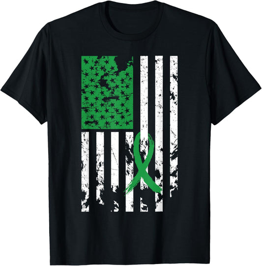 Green Kidney Disease Awareness Cerebral Palsy Usa Flag Gifts