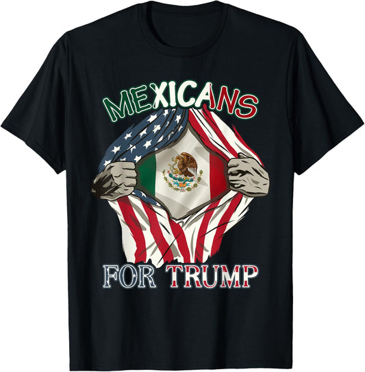 Mexicans For Trump 2024 Usa Mexico Flag