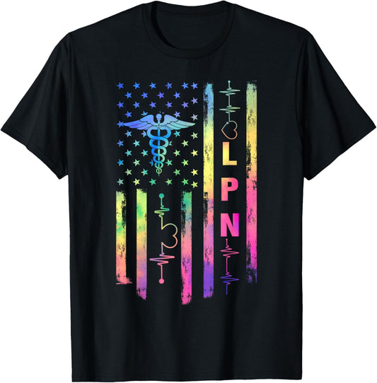 Lpn Usa United States American Flag Patriotic
