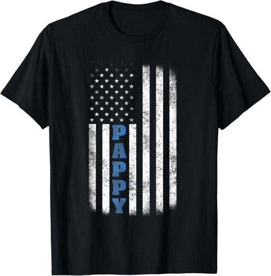 Pappy American Flag Tee Fathers Day Grandpa Gift